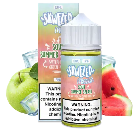 SKWEZED 100ML – WATERMELON GREEN APPLE ICE (FORMERLY “FROZEN SOUR SUMMER SPLASH”)