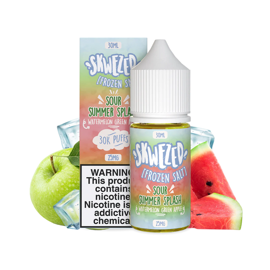 SKWEZED SALT – WATERMELON GREEN APPLE ICE (FORMERLY “FROZEN SOUR SUMMER SPLASH”)