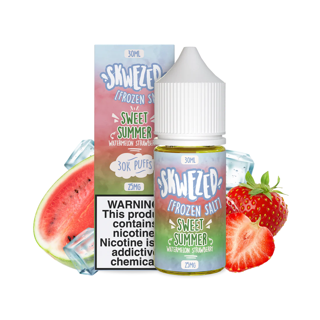 SKWEZED SALT – WATERMELON STRAWBERRY ICE (FORMERLY “FROZEN SWEET SUMMER”)