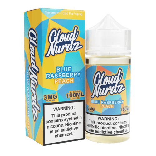 CLOUD NURDZ 100ML – BLUE RASPBERRY PEACH (FORMERLY “PEACH BLUE RAZZ”)