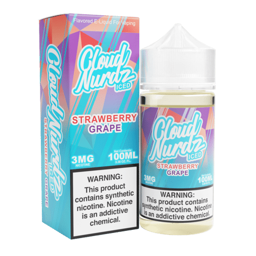 CLOUD NURDZ 100ML – GRAPE STRAWBERRY ICED