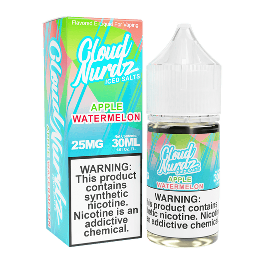 CLOUD NURDZ SALTS APPLE WATERMELON ICED (FORMERLY “WATERMELON APPLE ICED”)