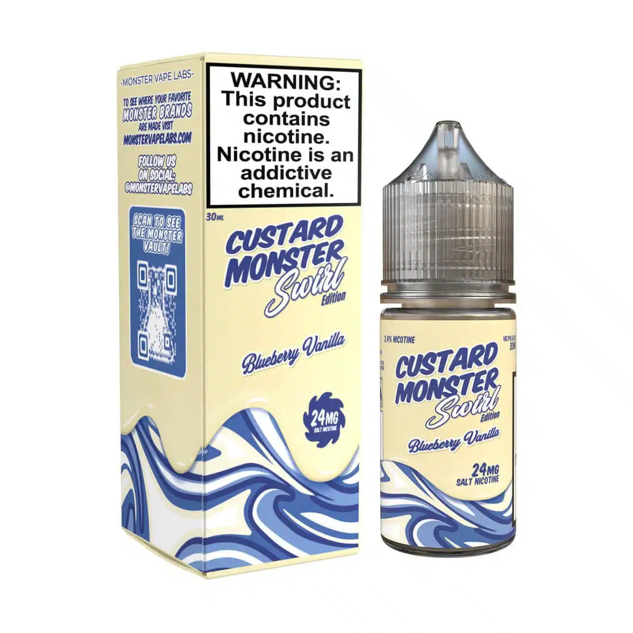 CUSTARD MONSTER SWIRL EDITION SALT – BLUEBERRY VANILLA