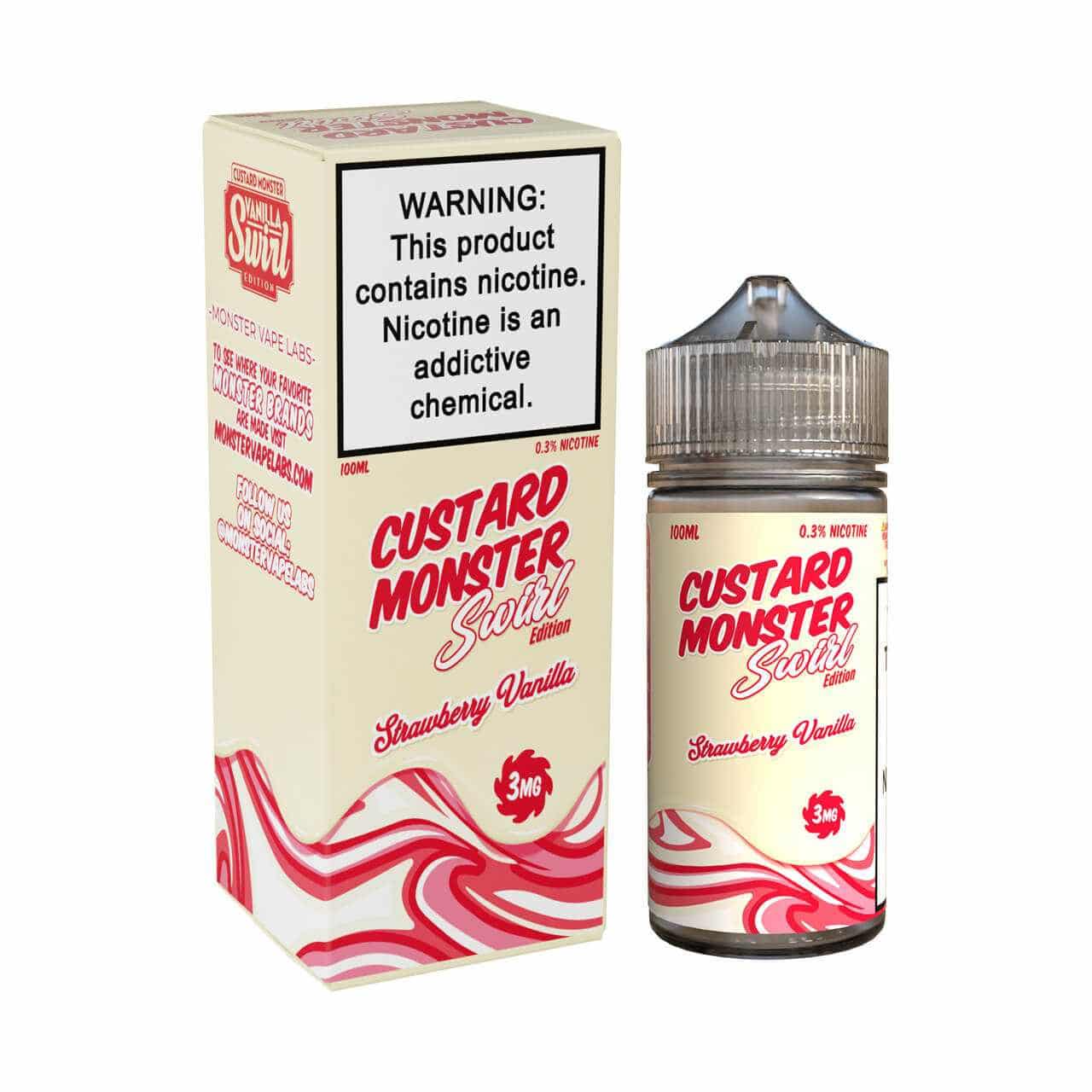 CUSTARD MONSTER SWIRL EDITION 100ML – STRAWBERRY VANILLA