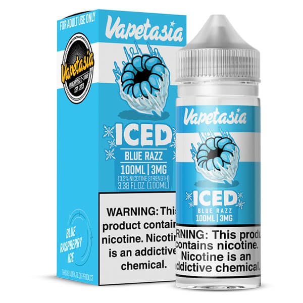 VAPETASIA 100ML – BLUE RAZZ ICED