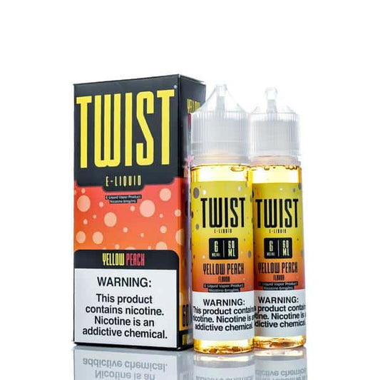 TWIST E-LIQUID 120ML (2X 60ML) – YELLOW PEACH (FORMERLY “PEACH BLOSSOM LEMONADE”)
