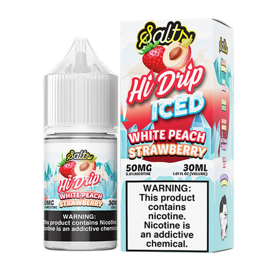 HI-DRIP SALTS – WHITE PEACH STRAWBERRY ICED 30ML