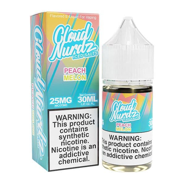 CLOUD NURDZ SALTS PEACH MELON ICED